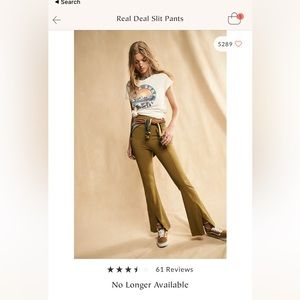 Free people real deal slit pants